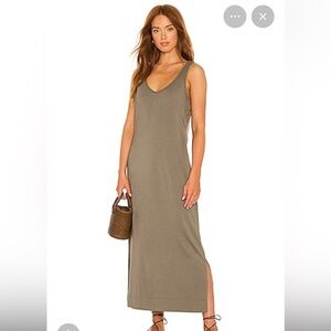 NWT Michael Stars Cali Front to Back Tank Dress Olive XS Revolve